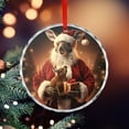 thumbnail image 5 of Santa Christmas Kangaroo Glass Ornament Kangaroos Xmas Christmas Ornament Round Glass Ornaments for Teacher Coworker Boss Friend Mentors, 5 of 8