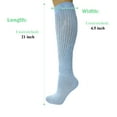 thumbnail image 4 of 6 Pairs Lightweight Slouch Knee High Socks with Thin Sole (Light Blue), 4 of 13