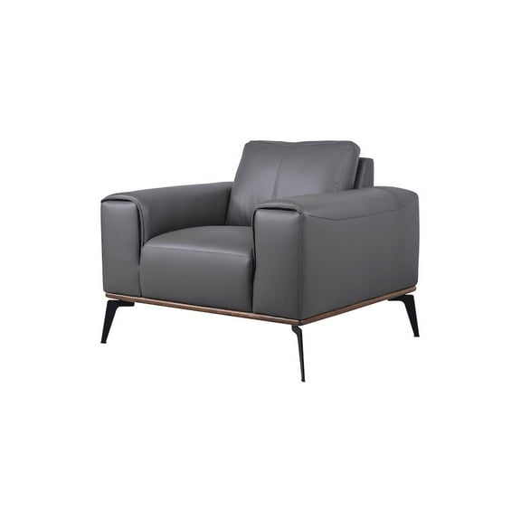 Porter Designs Pietro Top Grain Leather Chair - Gray