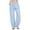 Sky Blue, variant on Women's Pants Petite Dressy High Waisted Wide Leg Fashion Drawstring Elastic Comfy Straight Leg Long With Pockets Trousers