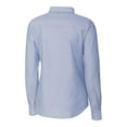 thumbnail image 3 of Women's Cutter & Buck Light Blue Reno Aces Stretch Oxford Long Sleeve Tri-Blend Button-Up Dress Shirt, 3 of 3