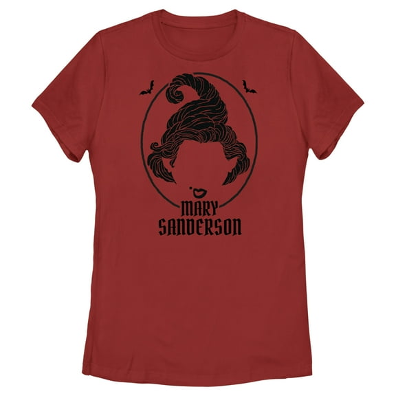 Women's Hocus Pocus Mary Sanderson Portrait Graphic Tee Red X Large