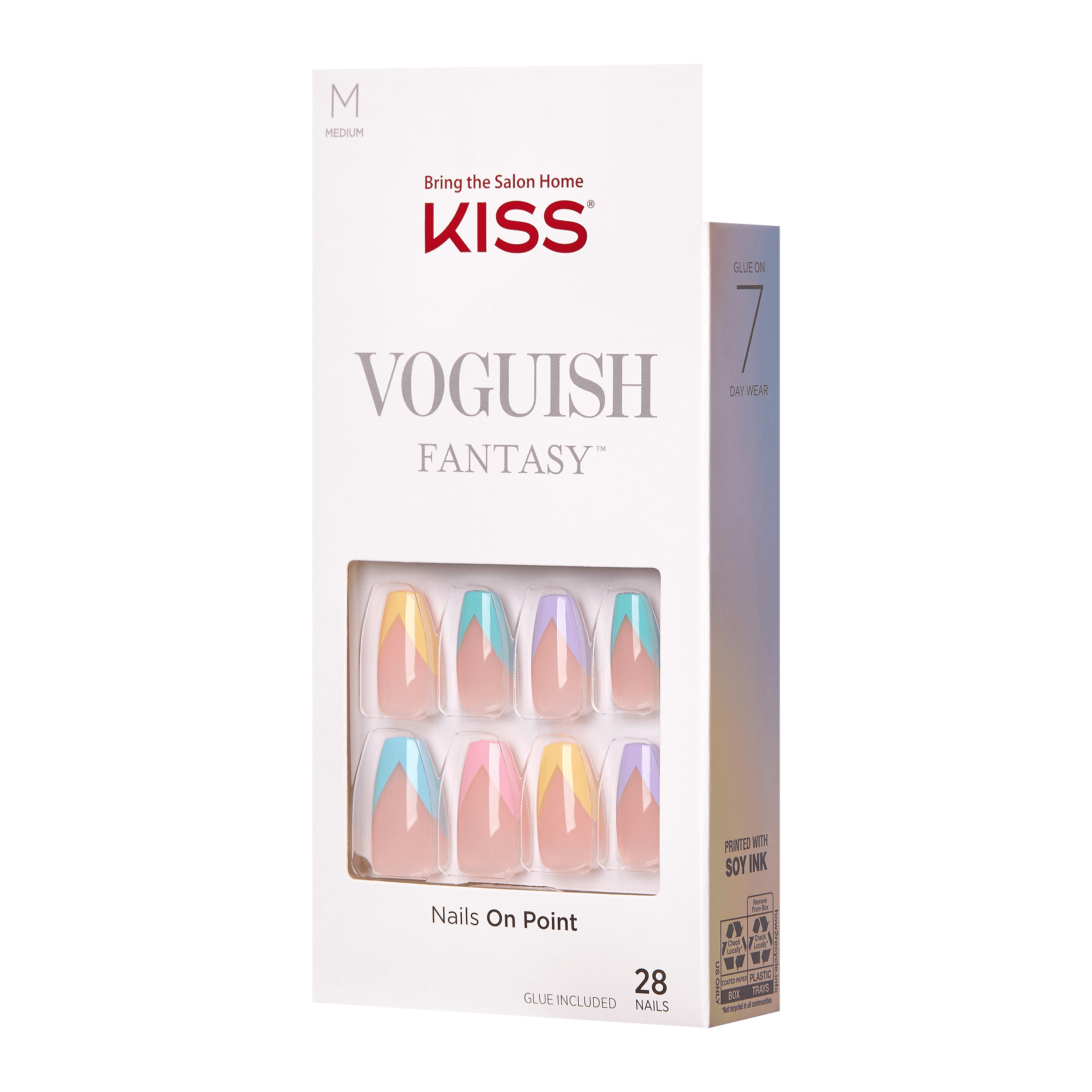 KISS 100 Acrylic Plain Full-Cover Nails, Square, Clear - Walmart.com | Nail  kit, Acrylic nail kit, Kiss products