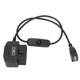 thumbnail image 1 of Cable adaptador OBD, conector OBD2 macho de 16 pines, cable de alimentación OBD, cargador OBD True Excellence, 1 of 9
