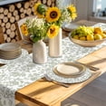 thumbnail image 4 of Green Leaf Flower Round 15 Inch Placemats Set of 2, Vintage Farmhouse Bohemian Spring HeatResistant Non Slip Place Mats for Dining Table, Wipeable Braided Kitchen Table Mats for Housewarming, 4 of 9