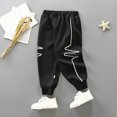 thumbnail image 2 of Boys Sweatpants Wide Leg Sweatpants Sweatpants with Side Pockets for 6M-10T Kids Boys Athletic Pants Fall Winter Clothes Kids Black Sweatpants Size 9-10 Years, 2 of 4