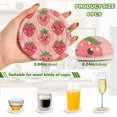 thumbnail image 3 of Lovely Strawberry Coasters with Holder for Coffee Table 6 Pcs Drink Coaster Sets Absorbent for Home Decor 4 inch, 3 of 7