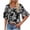 Bronze, variant on Women's Casual V-Neck T-Shirt Featuring Double Layered Flutter Sleeves Loose Fit Comfortable Top
