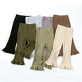 thumbnail image 2 of Little Girls Flare Leggings Soft Casual Bottoms Pants for Kids, 2 of 4