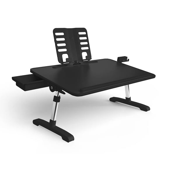 Estación de trabajo portátil Limitless TotalDesk y escritorio para regazo con altura e inclinación ajustables (negro)