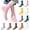 Pink, variant on Fancifize Girls Boys Cotton Socks Kids Soft Strentch Bereathable Baisc Solid Color Ribbed Mid Socks 1-12 Years