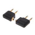 thumbnail image 3 of 2 adaptadores de audio para conector de auriculares de 3,5 mm chapados en oro (2 machos a 1 hembra), 3 of 5