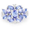 thumbnail image 3 of 2.44 Carat Genuine Tanzanite and White Topaz .925 Sterling Silver Ring QJ Model, 3 of 3