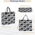 thumbnail image 6 of FORMRS Womens Corduroy Tote Bag Crossbody Shoulder Purse Handbag with Detachable Strap, Gray Bear Paws Pattern, 6 of 7