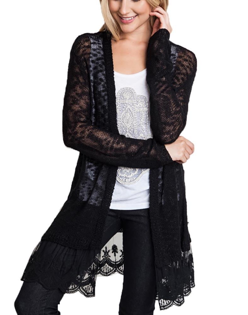long lace sweater
