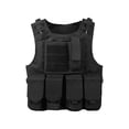 thumbnail image 1 of Chaleco militar para hombre, chaleco de entrenamiento al aire libre ajustable y ligero, equipo multifunción para exteriores para pescar, viajar, negro, 1 of 12