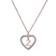 thumbnail image 3 of Collar de Mujer Corazón con Inciales LuckyLy, Modelo Adina rosa UNITALLA, 3 of 7