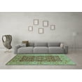 thumbnail image 3 of Ahgly Company Indoor Round Oriental Light Blue Industrial Area Rugs, 4' Round, 3 of 4