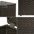 thumbnail image 4 of happimess Chloe 15.56-Gallon All-Weather Wicker/Metal Corner Hideaway Outdoor Trash Can for Package Delivery, Patio Furniture, Cushions, Gardening Tools, Pool Supplies, Brown, HPM1200A, 4 of 9