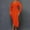 Orange, variant on Women's Short Sleeve Wrap Dress, V-Neck Tie Waist Pencil Dress, Casual Polyester Dress for Women, Work and Daily Wear