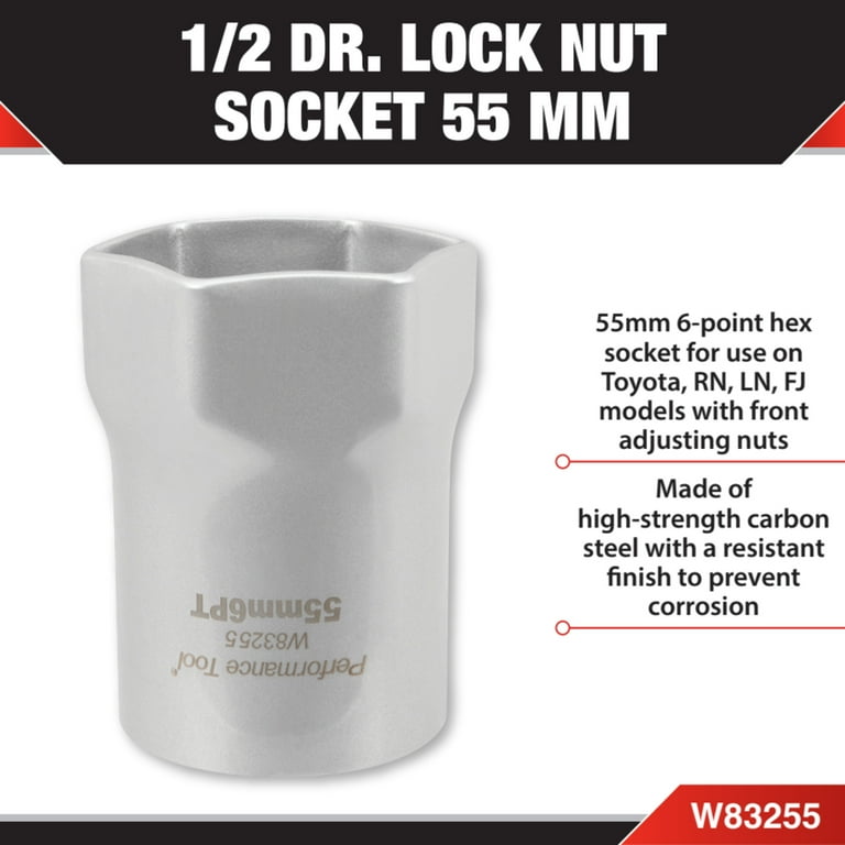 Performance Tool W83255 Toyota 1/2-Inch Drive Hex Lock Nut Socket