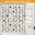 thumbnail image 2 of Watercolor Flower Hummingbird Shower Curtain for Bathroom Set Modern Floral Bird Home Bathtub Decor with 12 Hooks Washable Durable Polyester Fabric 72"x72", 2 of 6