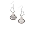 thumbnail image 2 of Delight Jewelry Keep Calm Godmother is Here Open Heart French Earrings, 2 of 4