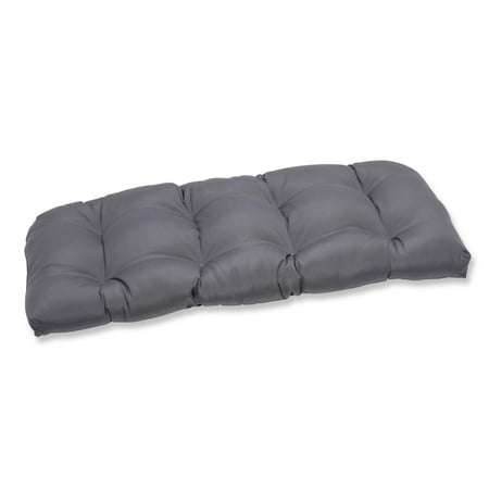 44" Sunbrella Charcoal Gray Outdoor Patio Wicker Loveseat Cushion