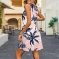 thumbnail image 4 of ZKIRBJV Casual Summer Dresses for Women Vacation Beach Swim Cover Up Sleeveless Floral Dress Plus Size Loose Tank Sundresses Pink L, 4 of 6