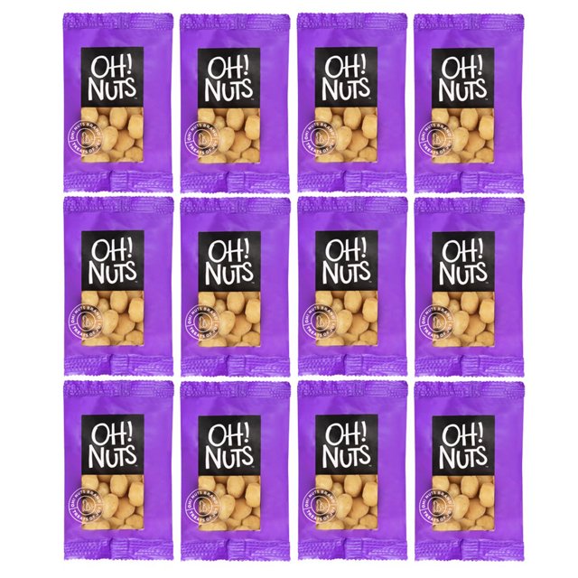 Oh! Nuts Roasted Salted Macadamia Nut Vegan Healthy Snack Pack, 12 Bags
