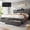 Grey-Linen, variant on Eluknt Full Size Bed Frame with 2-Tier Storage Headboard, USB & Type-C Ports, 2 Storage Drawers, White-Velvet