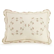 Modern Heirloom Felisa Cream/Pink Floral Embroidered Bedspread, King, All Ages