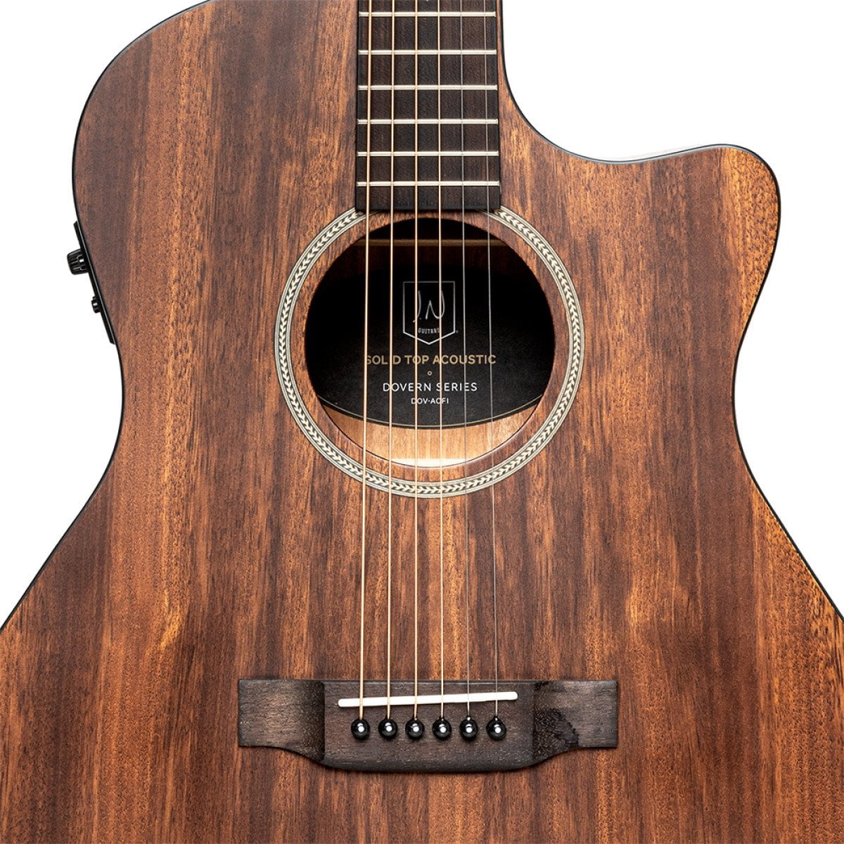 JN Guitars Dovern Series Cutaway Acoustic Electric Auditorium Guitar - DOV-ACFI