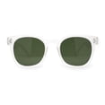 thumbnail image 1 of Retro Classy Keyhole Thick Horn Rim Hipster Sunglasses Frost White Green, 1 of 4
