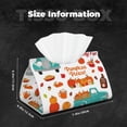 thumbnail image 6 of Goofa Fall Pumpkins Pattern Triangle Square Tissue Box Cover, Modern PVC Leathe Facial Paper Holder,Decorative Holder/Organizer for Bathroom Vanity Countertop, 6 of 9