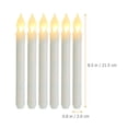 thumbnail image 2 of 6Pcs Flickering LED Taper Candles Long Candle Light Wedding Christmas Holiday Decor, 2 of 8