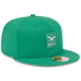 thumbnail image 3 of Men's New Era Kelly Green Philadelphia Eagles 2025 Sideline Throwback 59FIFTY Fitted Hat, 3 of 5