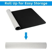 Non-Slip Workout Mat for Under Desk Ellipticals, Ellipse Leg Exerciser Machine Mat, Suitable for Electric Seated Foot Pedal Exerciser, Enhanced Stability & Floor Protection