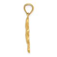 thumbnail image 6 of 14k Yellow Gold Solid Shamrock Charm Pendant, 6 of 7