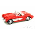 thumbnail image 2 of 1957 Chevy Corvette Convertible, Red - Welly 29393 - 1/24 scale Diecast Model Toy Car, 2 of 5