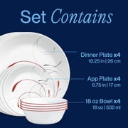 Corelle Splendor 12-Piece Glass Dinnerware Set (Service for 4)