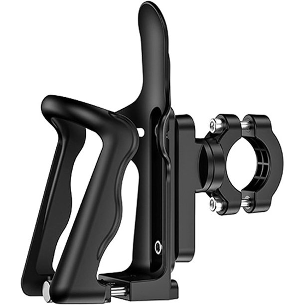 Jaula para botella de agua para bicicleta, soporte giratorio para bebidas de motocicleta, jaula para botella de agua para bicicleta, se adapta a cochecito de bicicleta, motocicleta, una pieza, negro LingWen 8390612718243