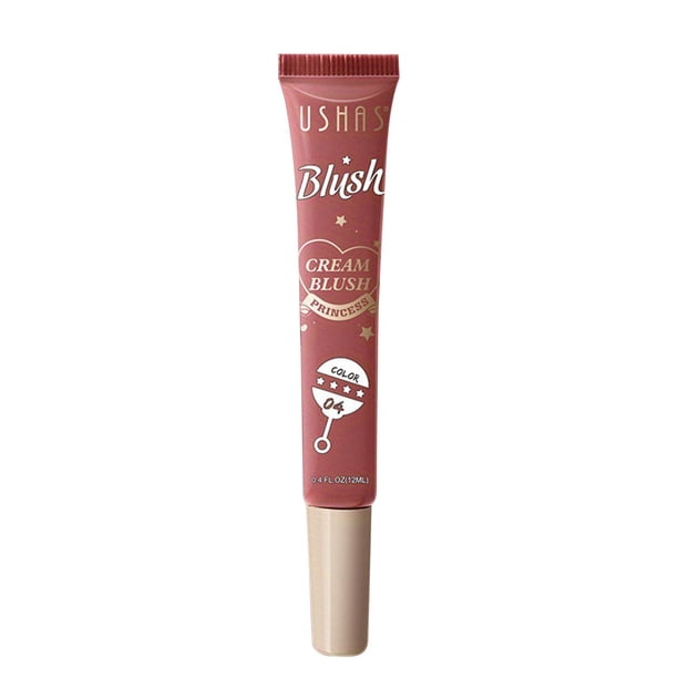 Colorete en polvo de 4 colores para labios y mejillas, acabado natural y luminoso, 12 ml.