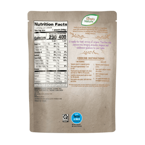 Simply Nature 90 Second Jasmine Rice, 3 pcs,8.8 oz