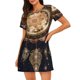 thumbnail image 1 of Easygdp Dreamcatcher With Mandala Camisón de manga corta para mujer, informal, estampado, 1 of 6