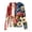 Wine, variant on Patriotic Scrub Jackets Women 250th Anniversary Usa Nurse Uniforms Long Sleeve Crew Neck Nursing Working Uniform with Pockets