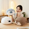 thumbnail image 3 of Hot Kawaii Cartoon Sea Creature Sea Otter Plush Doll Pillow Blue Seal Sea Otter Stuffed Animal Birthday Gift For Boys And Girls, 3 of 10