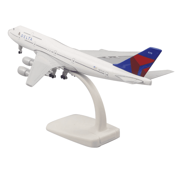 Delta B747 Plane Model 1:300 Scale Alloy Aircraft for Display Collection Kids Children Model Toy Gifs