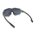 thumbnail image 4 of Xloop Oversized Mirror Lens Wrap Around Plastic Riding Sport Sunglasses Slate Silver - Black, 4 of 4
