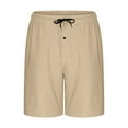 thumbnail image 5 of Men Summer Shorts Casual Fashion Solid With Pocket Elastic Waist Short Pants, 5 of 7